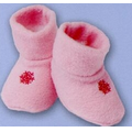 Promotional Fleece Baby Booties with Knit Cuff